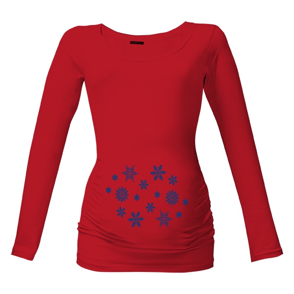 Tričko s potiskem Těhotenské triko vločky 